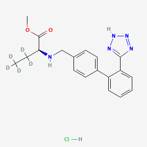 Des(oxopentyl) valsartan methyl ester-d7 (hydrochloride)