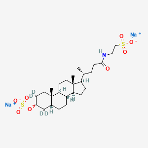 disodium;2-[[(4R)-4-[(3R,5R,8R,9S,10S,13R,14S,17R)-2,2,4,4-tetradeuterio-10,13-dimethyl-3-sulfonatooxy-3,5,6,7,8,9,11,12,14,15,16,17-dodecahydro-1H-cyclopenta[a]phenanthren-17-yl]pentanoyl]amino]ethanesulfonate