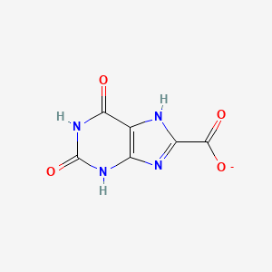 molecular formula C6H3N4O4- B1241613 黄嘌呤-8-羧酸盐 CAS No. 2577-18-6