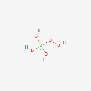 molecular formula BH4O5- B1241616 Hydroperoxy(trihydroxy)boranuide 