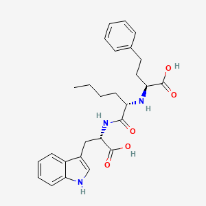 (2~{S})-2-[[(2~{S})-1-[[(2~{S})-3-(1~{H}-indol-3-yl)-1-oxidanyl-1-oxidanylidene-propan-2-yl]amino]-1-oxidanylidene-hexan-2-yl]amino]-4-phenyl-butanoic acid