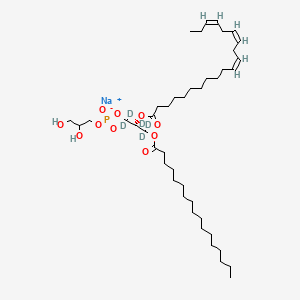 sodium;2,3-dihydroxypropyl [(2R)-1,1,2,3,3-pentadeuterio-3-heptadecanoyloxy-2-[(11Z,14Z,17Z)-icosa-11,14,17-trienoyl]oxypropyl] phosphate