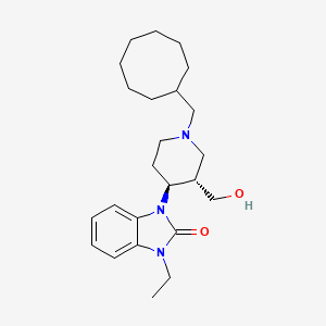 1-[(3S,4S)-1-(cyclooctylmethyl)-3-(hydroxymethyl)piperidin-4-yl]-3-ethylbenzimidazol-2-one