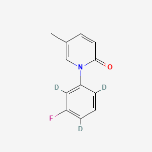 molecular formula C12H10FNO B12416261 Fluorofenidone-d3 