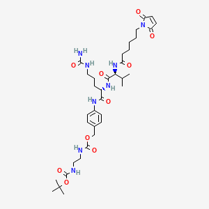 molecular formula C36H54N8O10 B12416275 MC-Val-Cit-PAB-NH-C2-NH-Boc 