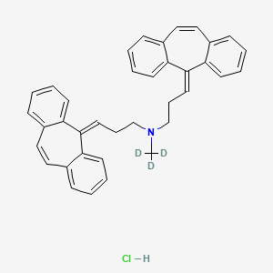 molecular formula C37H34ClN B12416291 Cyclobenzaprine impurity 2-d3 (hydrochloride) 