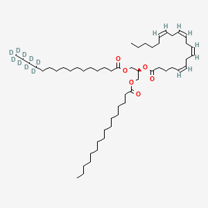 molecular formula C55H98O6 B12416307 1-Palmitoyl-2-arachidonoyl-3-palmitoyl-sn-glycerol-d9 