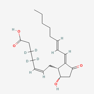 molecular formula C20H30O4 B12416308 15-deoxy-| currency12,14-Prostaglandin D2-d4 