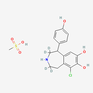 molecular formula C17H20ClNO6S B12416318 Fenoldopam-d4 Mesylate 