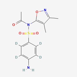 molecular formula C13H15N3O4S B12416357 Acetylgantrisin-d4 