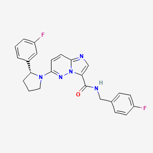 molecular formula C24H21F2N5O B12416386 Trk-IN-14 