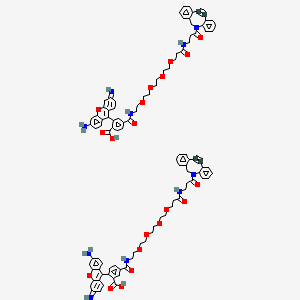 molecular formula C100H98N10O20 B12416417 Carboxyrhodamine110-PEG4-DBCO 