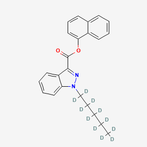 molecular formula C23H22N2O2 B12416430 Naphthalen-1-yl 1-(1,1,2,2,3,3,4,4,5,5,5-undecadeuteriopentyl)indazole-3-carboxylate 