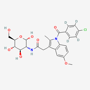 molecular formula C25H27ClN2O8 B12416449 alpha-Glucametacin-d4 