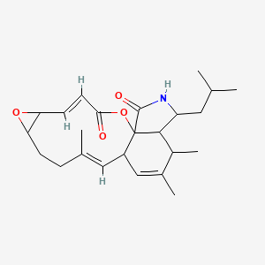 (4E,11E)-11,15,16-trimethyl-18-(2-methylpropyl)-2,7-dioxa-19-azatetracyclo[11.7.0.01,17.06,8]icosa-4,11,14-triene-3,20-dione