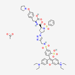 molecular formula C56H65N9O14S3 B12416472 R-BC154 (acetate) 