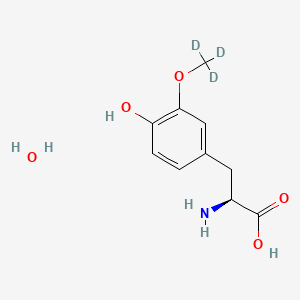 molecular formula C10H15NO5 B12416489 3-O-Methyl-L-DOPA-d3 Monohydrate 