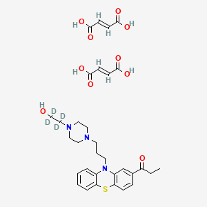 molecular formula C32H39N3O10S B12416527 Carphenazine-d4 (dimaleate) 