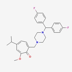 2,4,6-Cycloheptatrien-1-one, 7-[[4-[bis(4-fluorophenyl)methyl]-1-piperazinyl]methyl]-2-methoxy-4-(1-methylethyl)-
