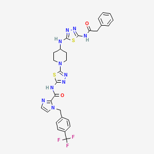 molecular formula C29H27F3N10O2S2 B12416542 GLS1 Inhibitor-4 