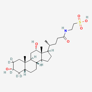 molecular formula C26H45NO6S B12416550 Taurodeoxycholic-2,2,3,4,4-d5 Acid (d5 major) 