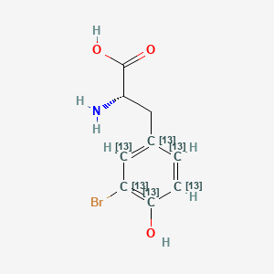 molecular formula C9H10BrNO3 B12416582 (2S)-2-amino-3-(3-bromo-4-hydroxy(1,2,3,4,5,6-13C6)cyclohexa-1,3,5-trien-1-yl)propanoic acid 