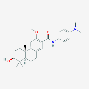 (4bS,7S,8aR)-N-[4-(dimethylamino)phenyl]-7-hydroxy-3-methoxy-4b,8,8-trimethyl-5,6,7,8a,9,10-hexahydrophenanthrene-2-carboxamide