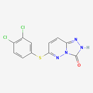 molecular formula C11H6Cl2N4OS B12416606 Carboxylesterase-IN-3 