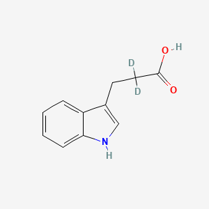 molecular formula C11H11NO2 B12416617 Indole-3-propionic-2,2-d2 Acid 