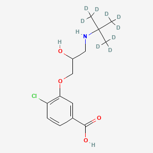 molecular formula C14H20ClNO4 B12416626 5-Carboxybupranololl-d9 