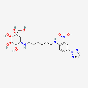 (1S,2S,3R,4S,5S)-1-(hydroxymethyl)-5-{[(5Z)-6-{[2-nitro-4-(2H-1,2,3-triazol-2-yl)phenyl]amino}hex-5-en-1-yl]amino}cyclohexane-1,2,3,4-tetrol