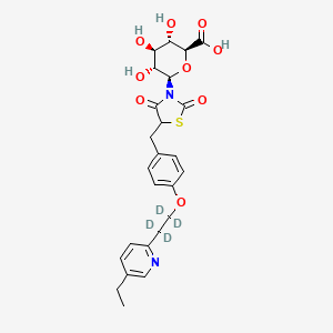 molecular formula C25H28N2O9S B12416683 PioglitazoneN-beta-D-glucuronide-d4 