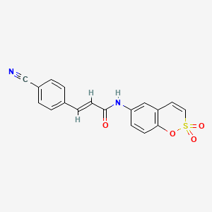 (E)-3-(4-cyanophenyl)-N-(2,2-dioxo-1,2λ6-benzoxathiin-6-yl)prop-2-enamide