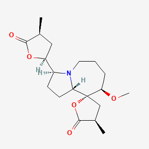 (3S,3'R,8R,9R,9aS)-8-methoxy-3'-methyl-3-[(2S,4S)-4-methyl-5-oxooxolan-2-yl]spiro[1,2,3,5,6,7,8,9a-octahydropyrrolo[1,2-a]azepine-9,5'-oxolane]-2'-one