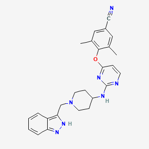 molecular formula C26H27N7O B12416845 HIV-1 inhibitor-34 