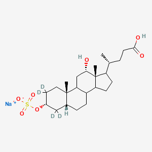 sodium;[(3R,5R,10S,12S,13R)-17-[(2R)-4-carboxybutan-2-yl]-2,2,4,4-tetradeuterio-12-hydroxy-10,13-dimethyl-3,5,6,7,8,9,11,12,14,15,16,17-dodecahydro-1H-cyclopenta[a]phenanthren-3-yl] sulfate