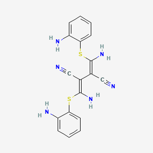 (2E,3Z)-2,3-bis[amino-(2-aminophenyl)sulfanylmethylidene]butanedinitrile