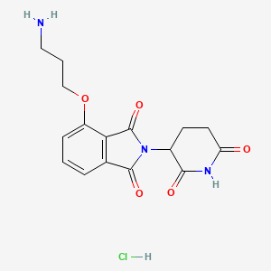 4-(3-aminopropoxy)-2-(2,6-dioxopiperidin-3-yl)-2,3-dihydro-1H-isoindole-1,3-dione hydrochloride