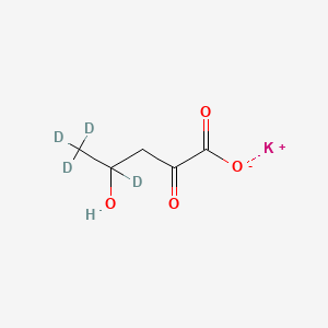 molecular formula C5H7KO4 B12417021 4-Hydroxy-2-oxovaleric acid-d4 (potassium) 