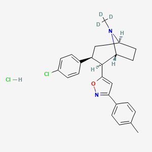 5-[(1R,2S,3S,5S)-3-(4-chlorophenyl)-8-(trideuteriomethyl)-8-azabicyclo[3.2.1]octan-2-yl]-3-(4-methylphenyl)-1,2-oxazole;hydrochloride