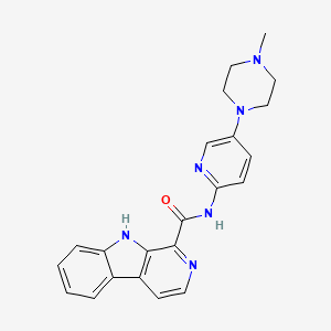 molecular formula C22H22N6O B12417153 N-[5-(4-methylpiperazin-1-yl)pyridin-2-yl]-9H-pyrido[3,4-b]indole-1-carboxamide 