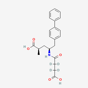 molecular formula C22H25NO5 B12417161 Desethyl Sacubitril-d4 