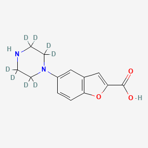 5-(1-Piperazinyl)benzofuran-2-carboxylic acid-d8