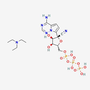 [[(2R,3S,4R,5R)-5-(4-aminopyrrolo[2,1-f][1,2,4]triazin-7-yl)-5-cyano-3,4-dihydroxyoxolan-2-yl]methoxy-hydroxyphosphoryl] phosphono hydrogen phosphate;N,N-diethylethanamine