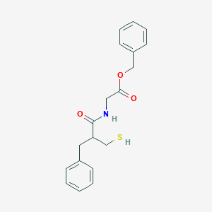 B124173 Benzyl 2-(2-benzyl-3-mercaptopropanamido)acetate CAS No. 81110-69-2