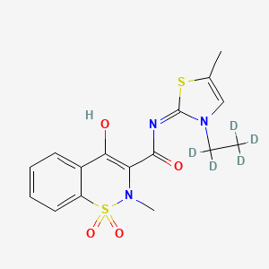 molecular formula C16H17N3O4S2 B12417331 3-Ethyl-2-imine Meloxicam-d5 