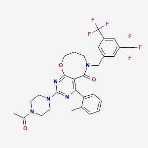 molecular formula C30H29F6N5O3 B1241734 Unii-S8332LV592 