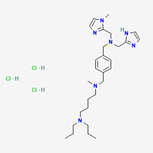 N-[[4-[[1H-imidazol-2-ylmethyl-[(1-methylimidazol-2-yl)methyl]amino]methyl]phenyl]methyl]-N-methyl-N',N'-dipropylbutane-1,4-diamine;trihydrochloride