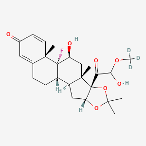 molecular formula C25H33FO7 B12417429 21-Methoxy Triamcinolone acetonide-d3 