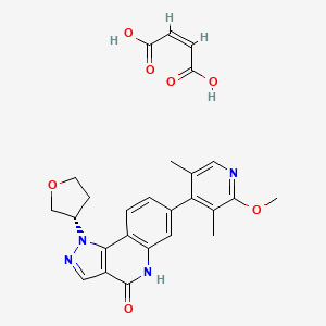 molecular formula C26H26N4O7 B12417510 Irsenontrine maleate CAS No. 1630083-70-3